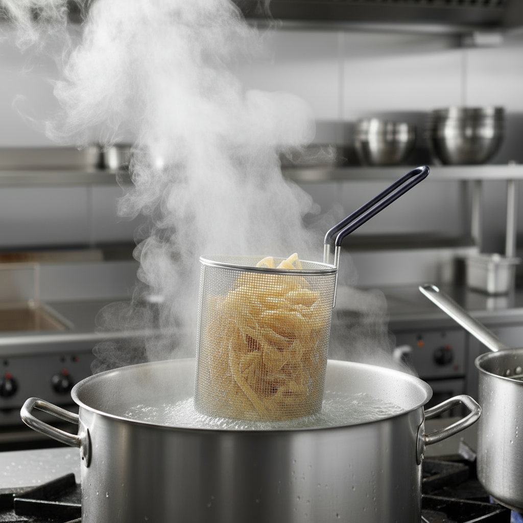 Winco Pasta Boil Basket Wide 6.5" x 7" MPN-67