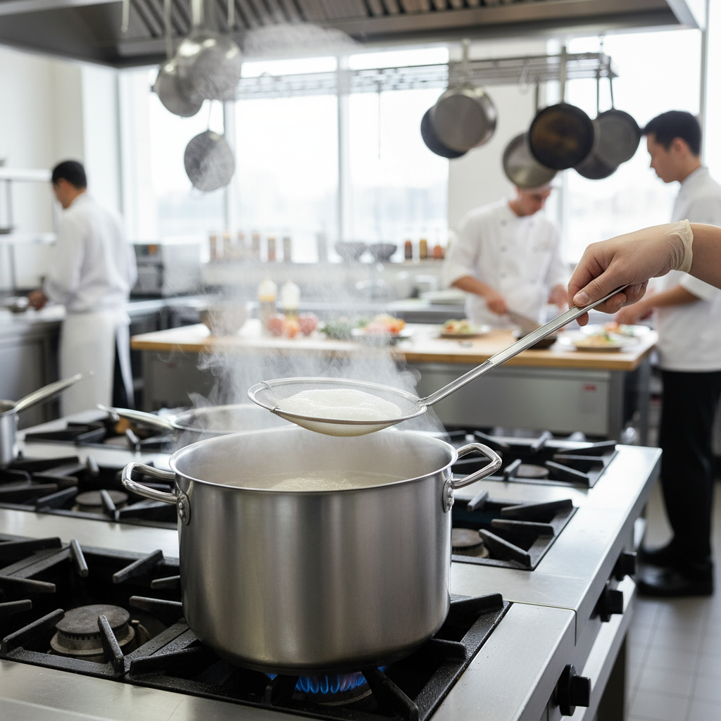 Winco Skimmer Single Fine Mesh Stainless Steel 6.5" Bowl Diameter MSS-6.5F