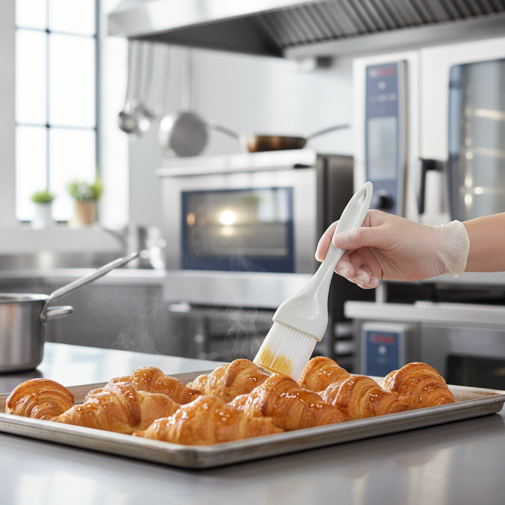 Winco Pastry Brush White Plastic Handle 2" Wide NB-20