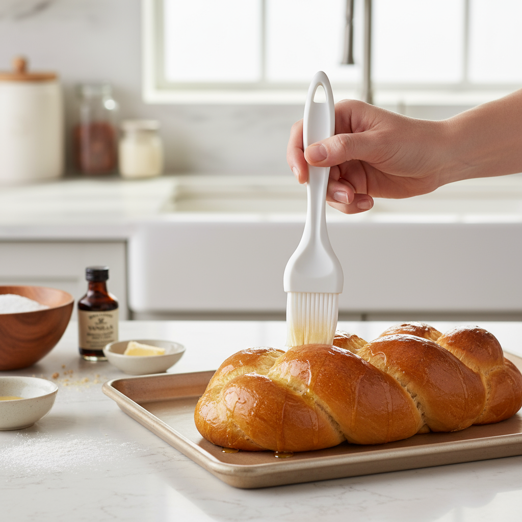 Winco Pastry Brush White Plastic Handle 1.5" Wide NB-15