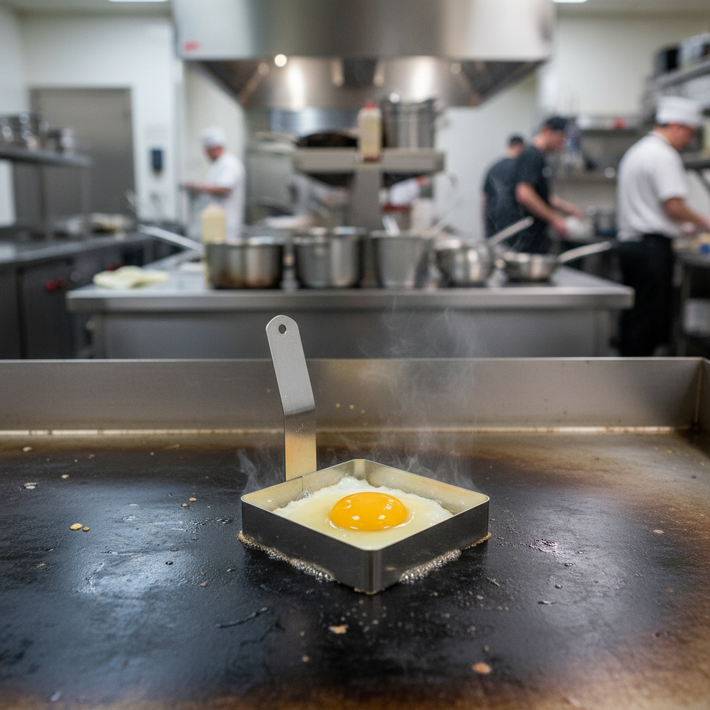 Winco Egg Ring Square Stainless Steel 4" x 4" EGRS-44
