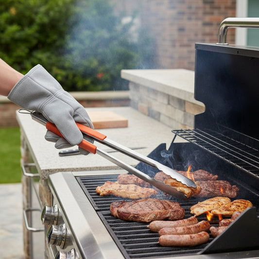 Chef Master Mr. Bar-B-Q® Stainless Steel Easy Grip Tongs 18-3/4"L 02802Y