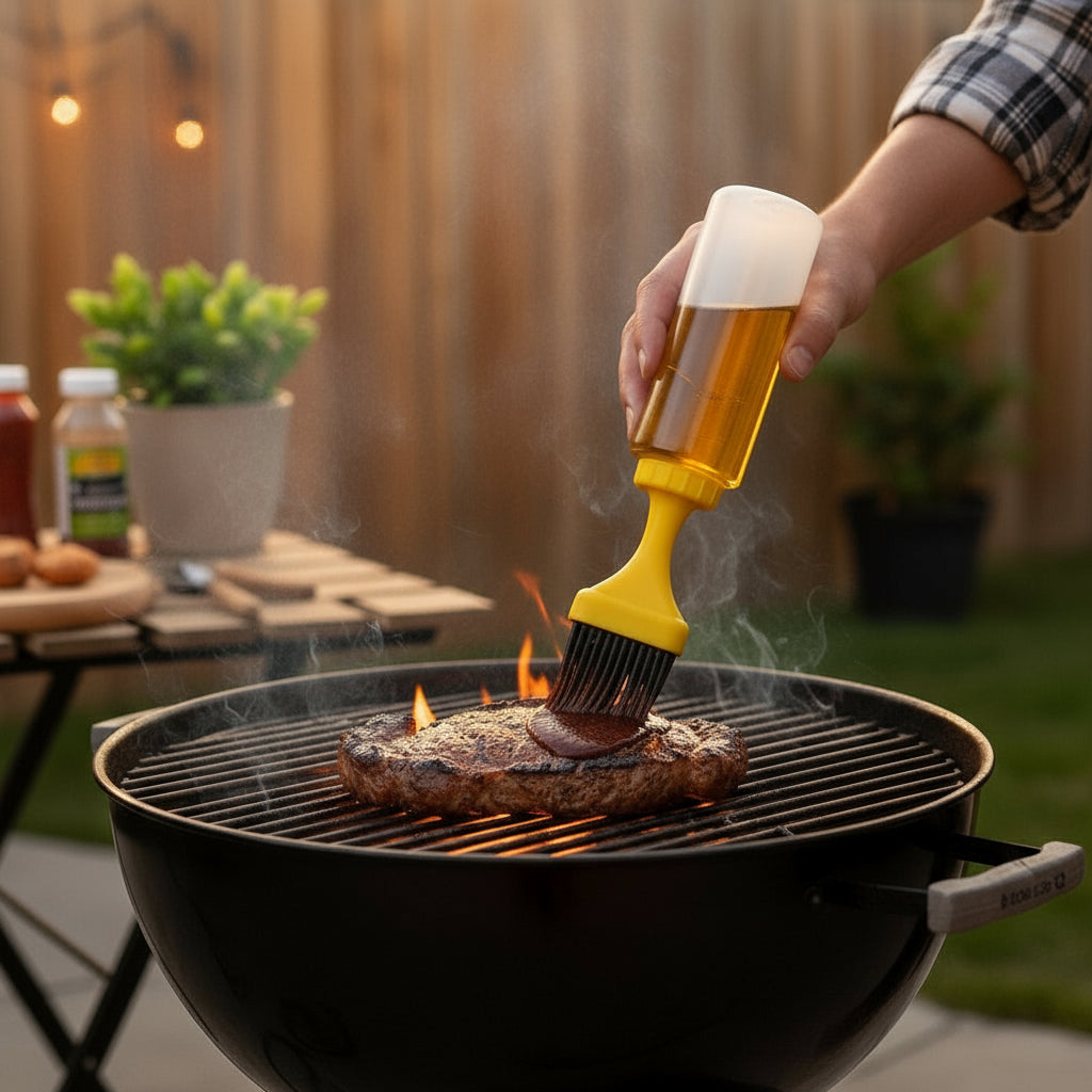 Mr. Bar-B-Q® Bristle Basting Bottle With Cap 40030CM