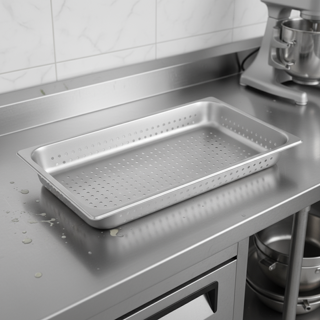 Winco Full Size Perforated 2.5"D Steam Table Pan SPFP2