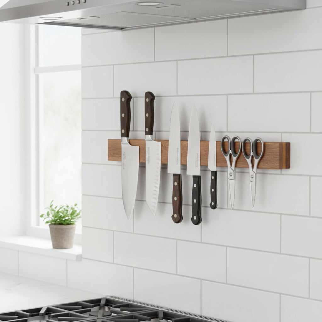 Mercer Culinary Magnetic Knife Bar Acacia Wood 18" M30731AC