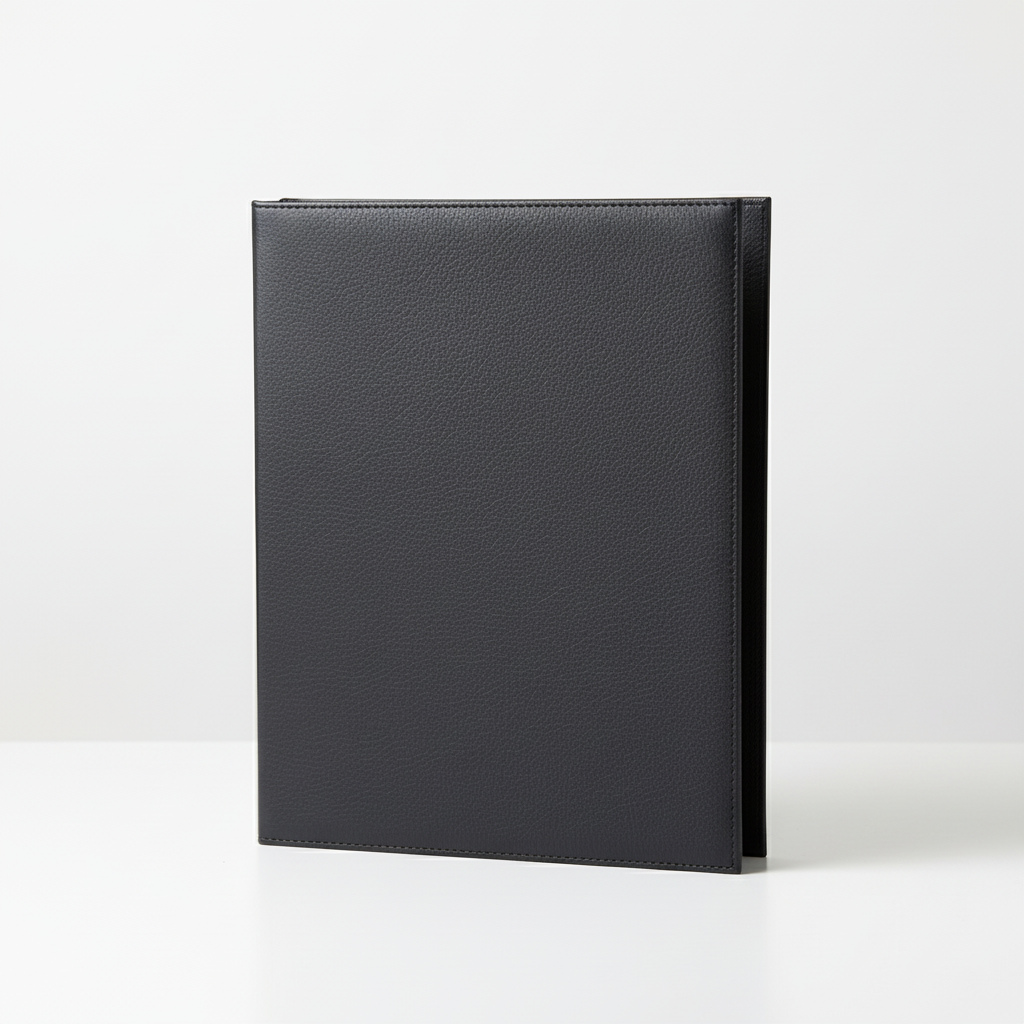 Winco Menu Cover Double Leather-Like Black LMD-811BK