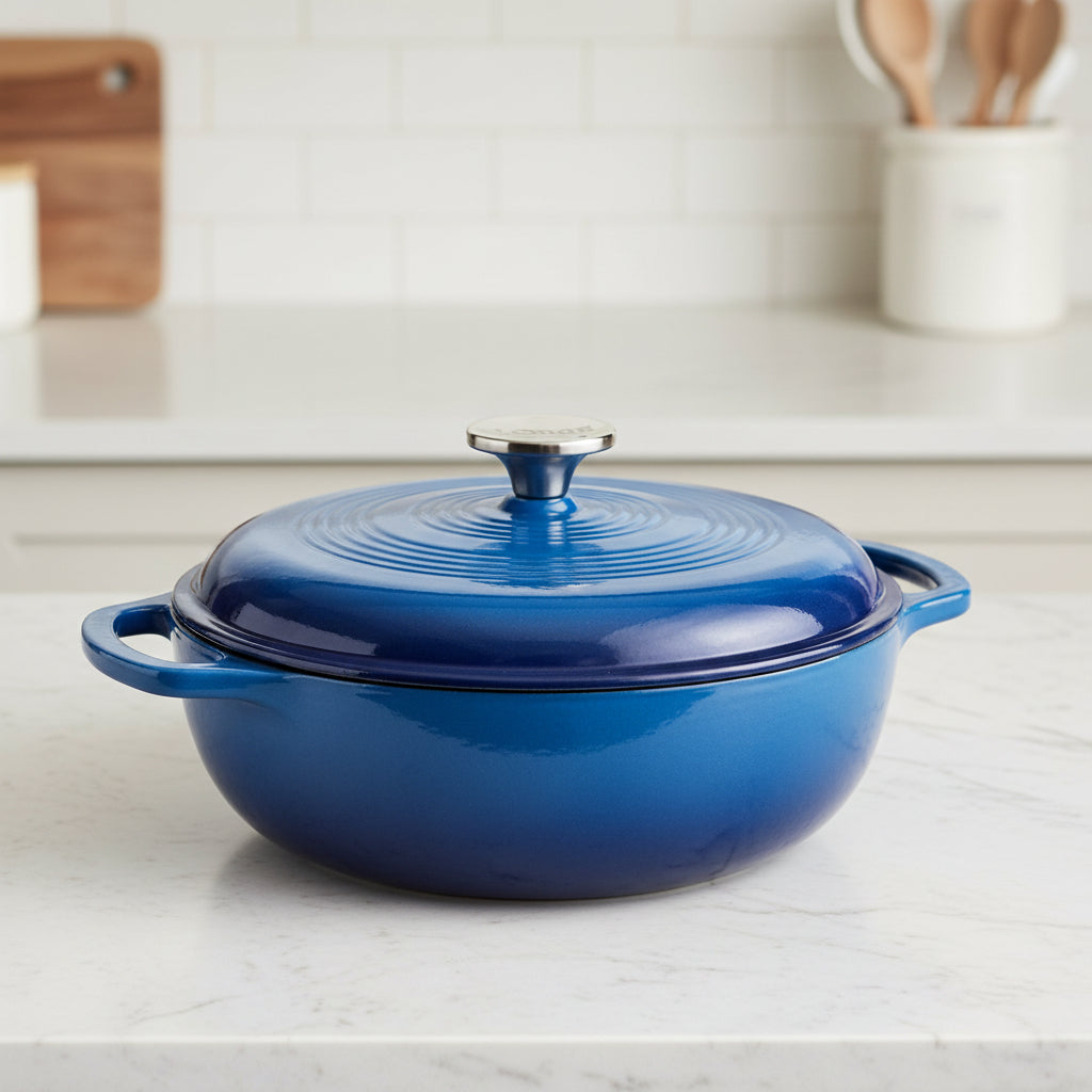 Lodge Cast Iron Dutch Oven Blue 3 Qt. EC3D33