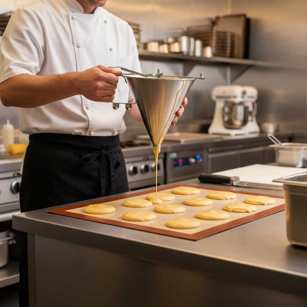 Winco Stainless Steel Funnel w/3 Nozzels ( 4,5,6 mm) SF-7