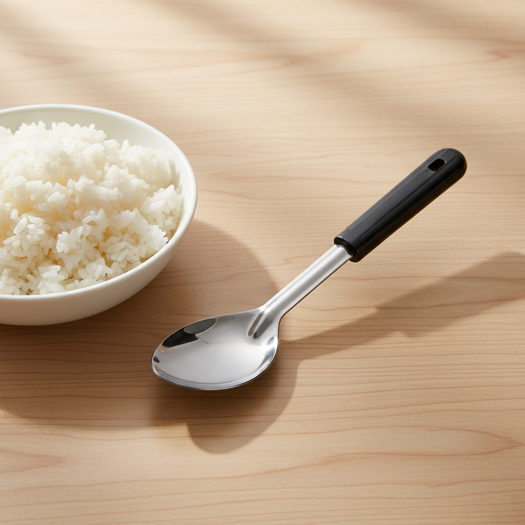 superior-equipment-supply - Winco - Solid Basting Spoon 11" Stainless Steel With Bakelite Handle