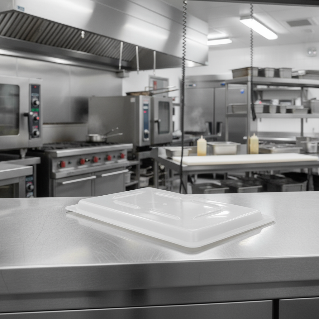 Cambro Food Storage Box Cover White 12"x 18" 1218CP148