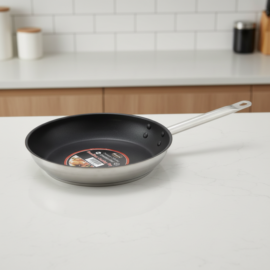 superior-equipment-supply - Winco - Stainless Steel Premium Induction Fry Pan 11" Diameter Nonstick