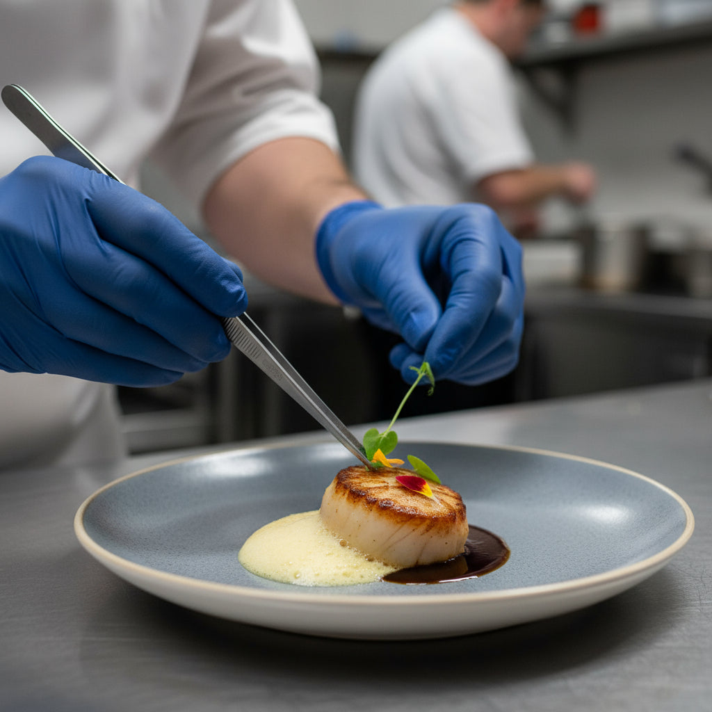 Mercer Culinary Stainless Steel Precision Straight Tong 9.3" M35130