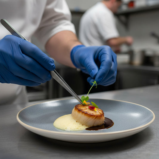 Mercer Culinary Stainless Steel Precision Straight Tong 9.3" M35130