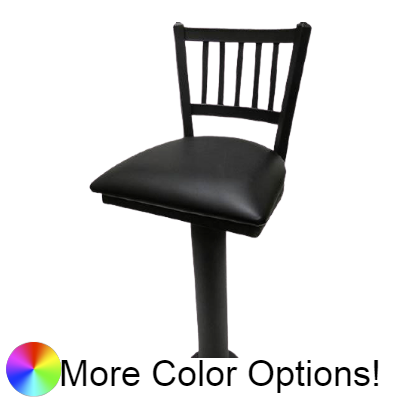 Oak Street Vertical Back Swivel Bar Stool Steel With Slant Swivel