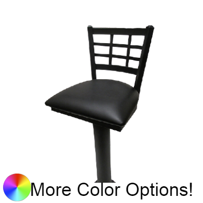 Oak Street Window Pane Back Swivel Bar Stool Steel With Slant Swivel