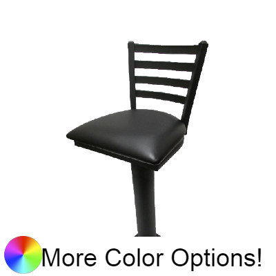 Oak Street Ladder Back Swivel Bar Stool Steel With Slant Swivel