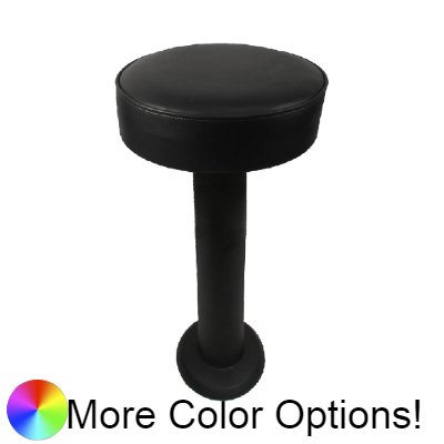 Oak Street Backless Button Top Swivel Bar Stool Upholstered Seats Steel Columns With Flat Swivels