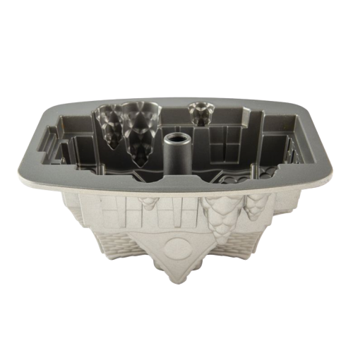 Nordic Ware Silver Gingerbread House Bundt Pan Cast Aluminum 83948