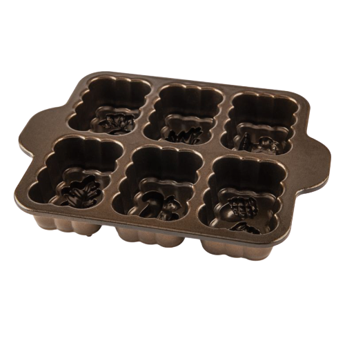 Nordic Ware Harvest Mini Loaf Pan 5 Cups Brown Cast Aluminum 84448