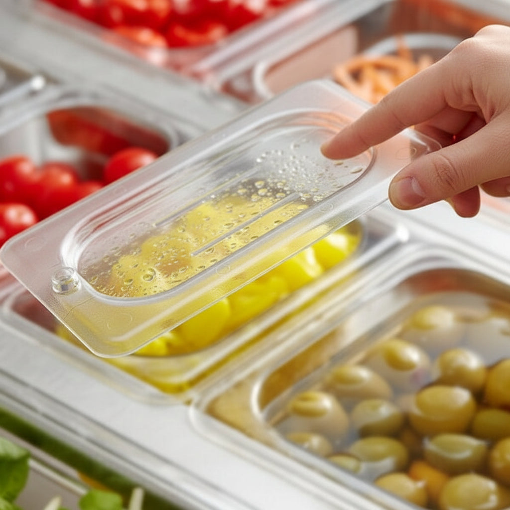 Cambro Camwear Poly Food Pan Cover Solid 1/9 Size 90CWC135