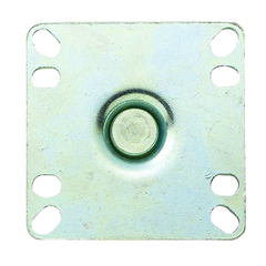 Universal Caster Set 5" Diameter Wheel with 3-1/2" x 3-1/2" Plate Polyurethane - 2 Casters/Set