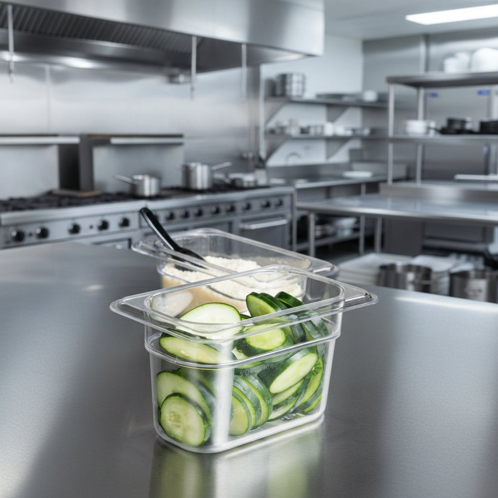 Camwear Polycarbonate Food Pan 1/9 Size 4" D 94CW135