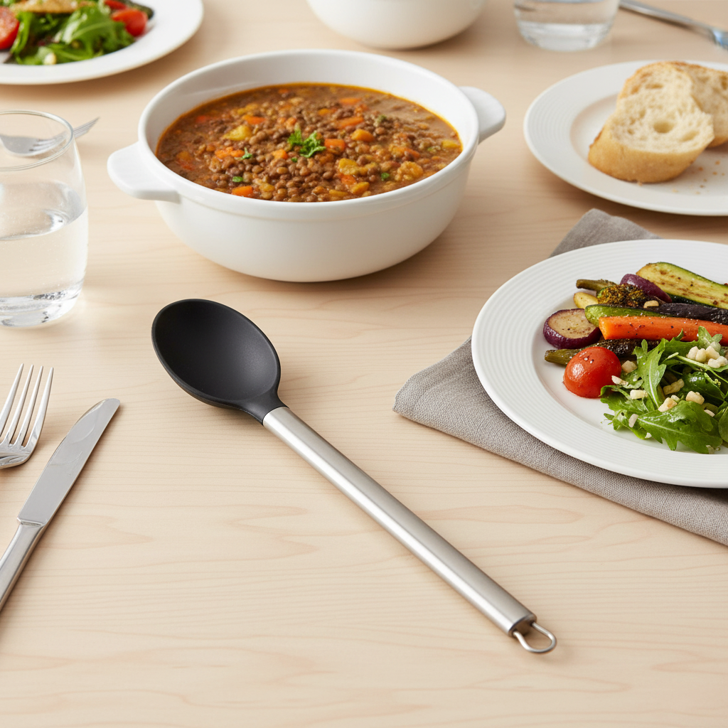 TableCraft Stainless Steel 13" Serving Spoon CW400