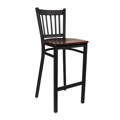 JMC Furniture Black Powder Coated Metal Frame Indoor Bar Stool