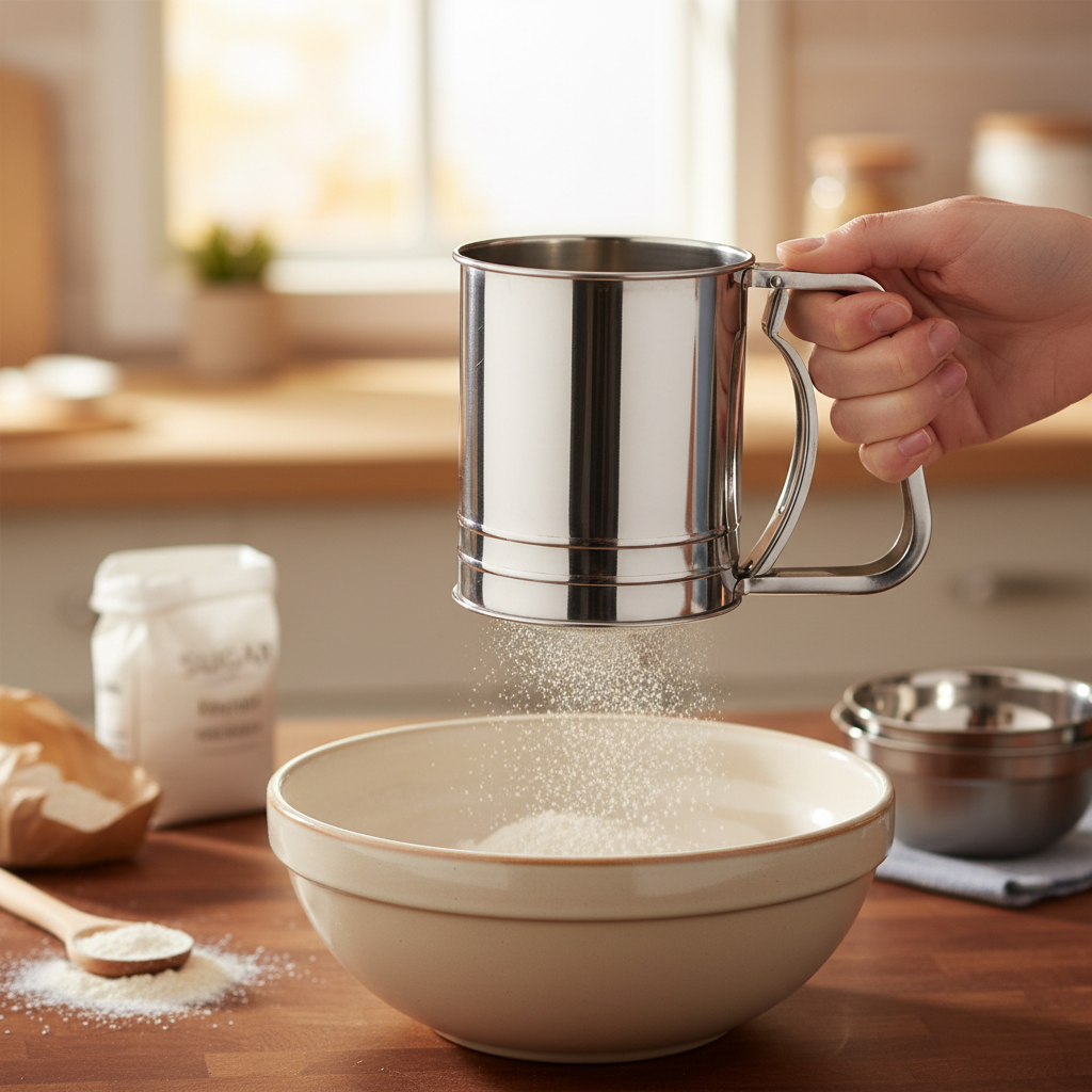 superior-equipment-supply - Harold Imports - Stainless Steel 3 Cup Sifter