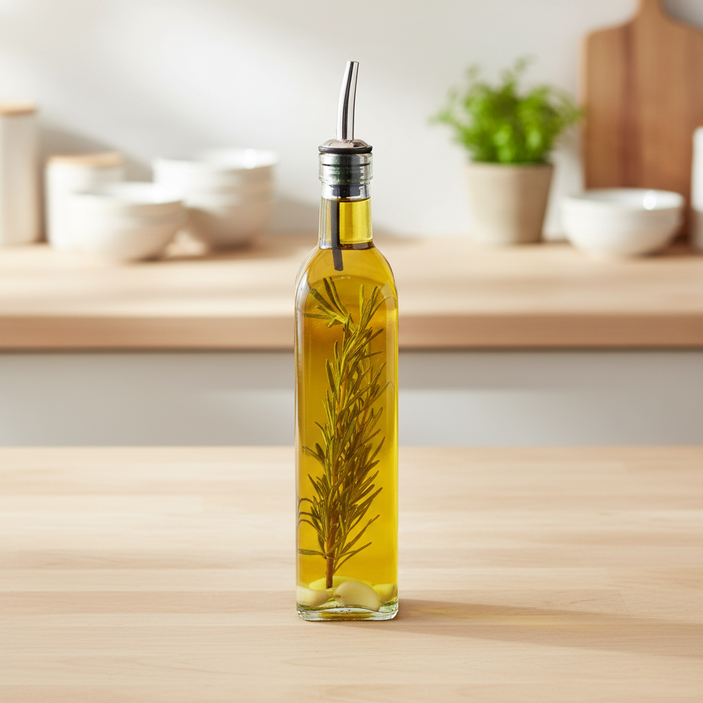 superior-equipment-supply - Tablecraft Products Co - Tablecraft Prima Square Green Tint Glass Oil & Vinegar Bottle 16 oz.