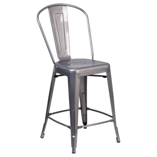 JMC Furniture Indoor Metal Seat And Back Bar Stool