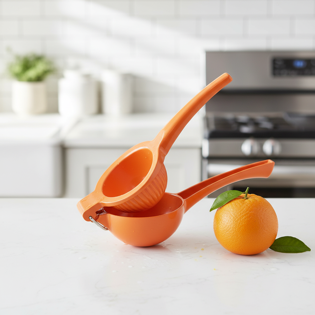 superior-equipment-supply - Winco - Aluminum Orange Squeezer Enamel Coated 9", 3-1/2" Dia.
