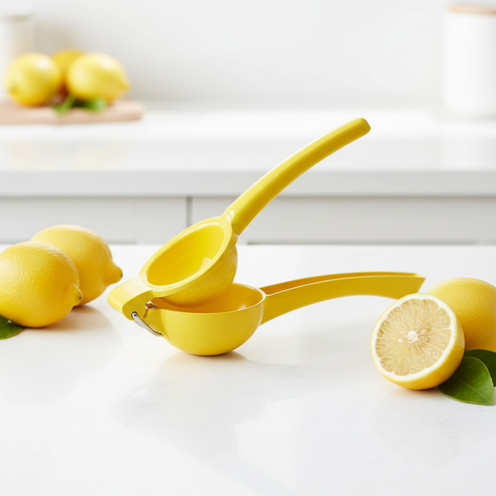superior-equipment-supply - Winco - Aluminum Lemon Squeezer Enamel Coated Yellow 8-3/4", 3" Dia.