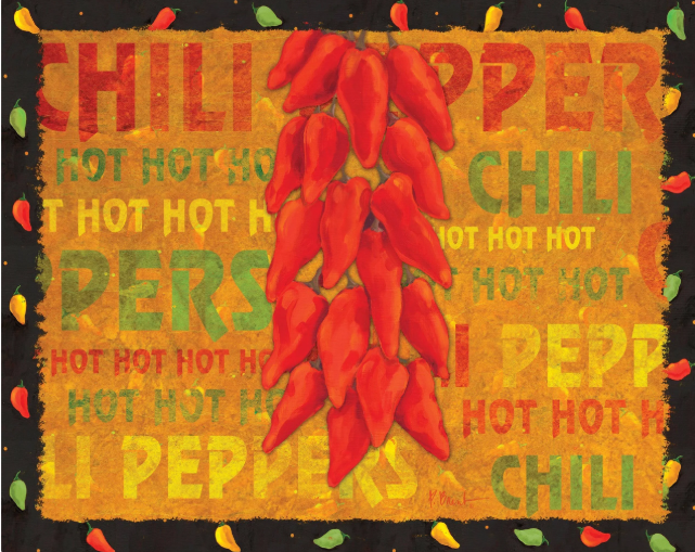 Magic Slice Chili Peppers Cutting Mat 12 x 15
