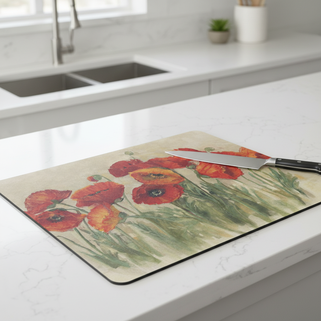 Magic Slice Vibrant Poppies Cutting Mat 12 x 15 MS0077
