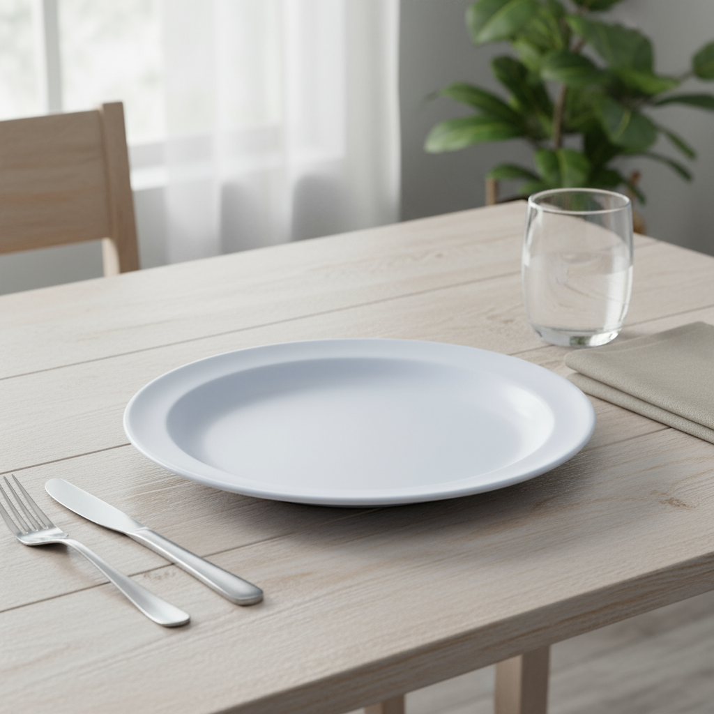 Winco Plate Round White Melamine 6.3" Diameter MMPR-6W