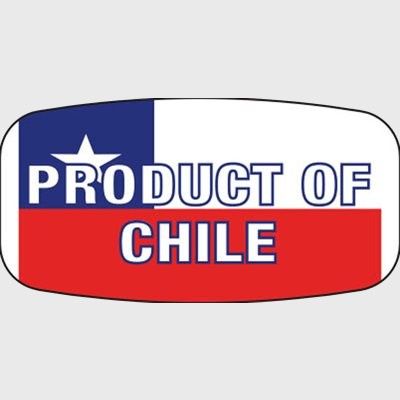 Country Of Origin Label Product of Chile - 1,000/Roll