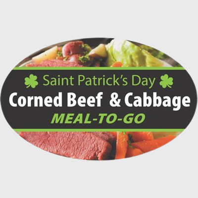Standard Flavor Label Saint Patricks Day / Corned Beef...Meal-To-Go - 500/Roll