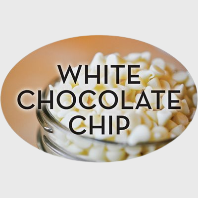 Standard Flavor Label White Chocolate Chip - 500/Roll