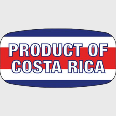 Country Of Origin Label Product of Costa Rica - 1,000/Roll