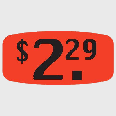 Pricing Label $2.29 - 1,000/Roll