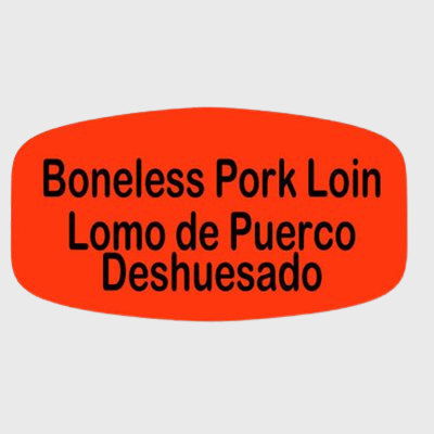 Spanish Label Boneless Pork Loin / Lomo De Puerco Deshuesado - 1,000/Roll