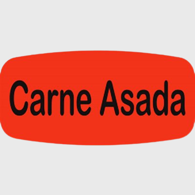 Spanish Label Carne Asada - 1,000/Roll