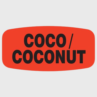 Spanish Label Coconut / Coco - 1,000/Roll