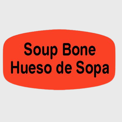 Spanish Label Soup Bone / Hueso De Sopa - 1,000/Roll