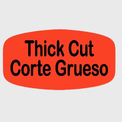 Spanish Label Thick Cut - Corte Grueso - 1,000/Roll