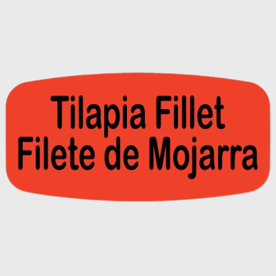 Spanish Label Tilapia Fillet - Filete De Mojarra - 1,000/Roll