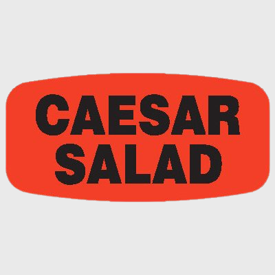 Short Oval Label Caesar Salad - 1,000/Roll