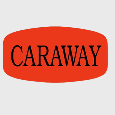 Short Oval Label Caraway - 1,000/Roll
