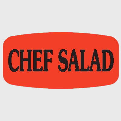 Short Oval Label Chef Salad - 1,000/Roll